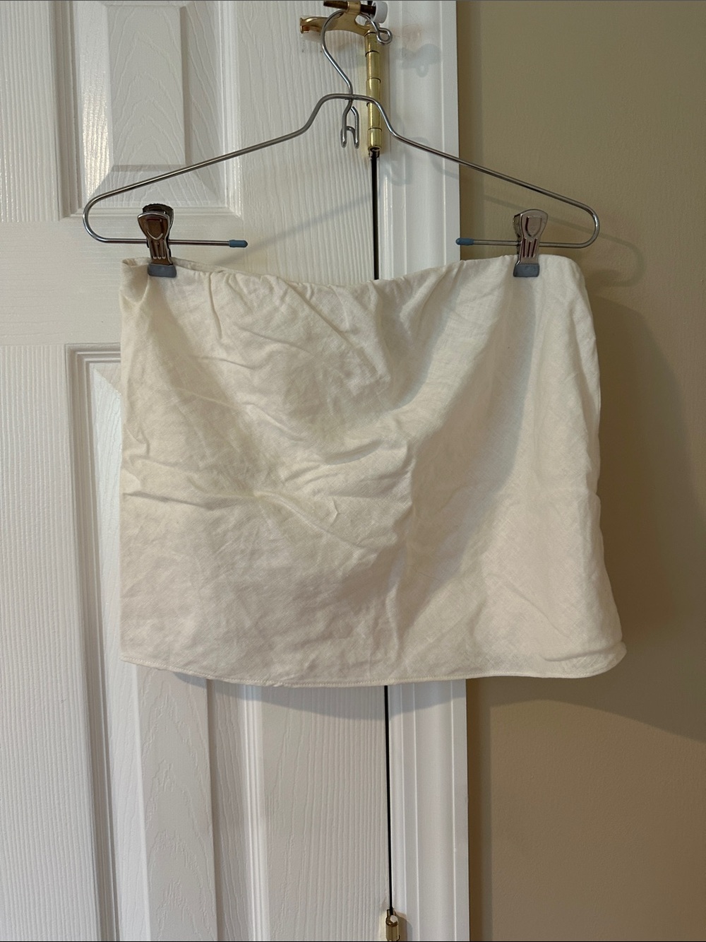 Steve Madden White Strapless Crop Top